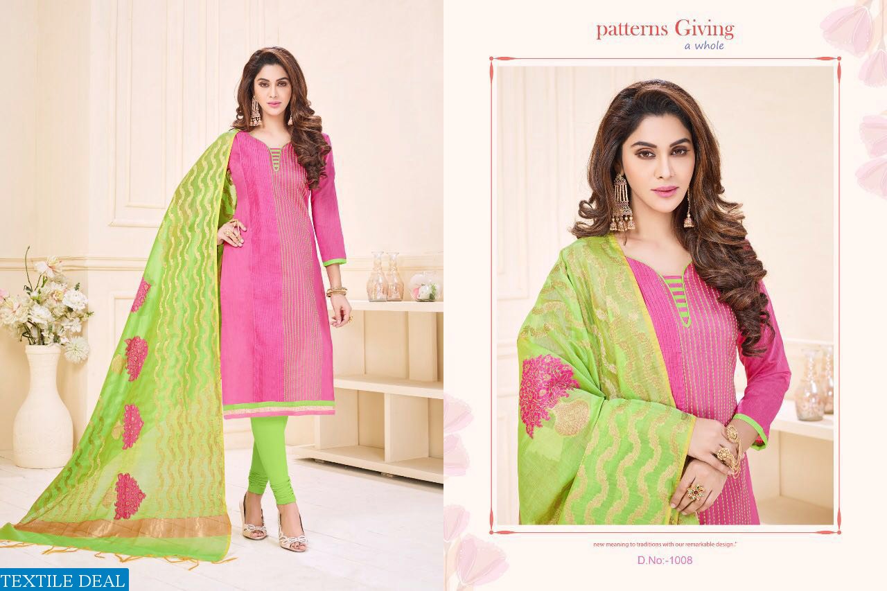 Smit Traditional Wholesale Cotton Work Dress Material